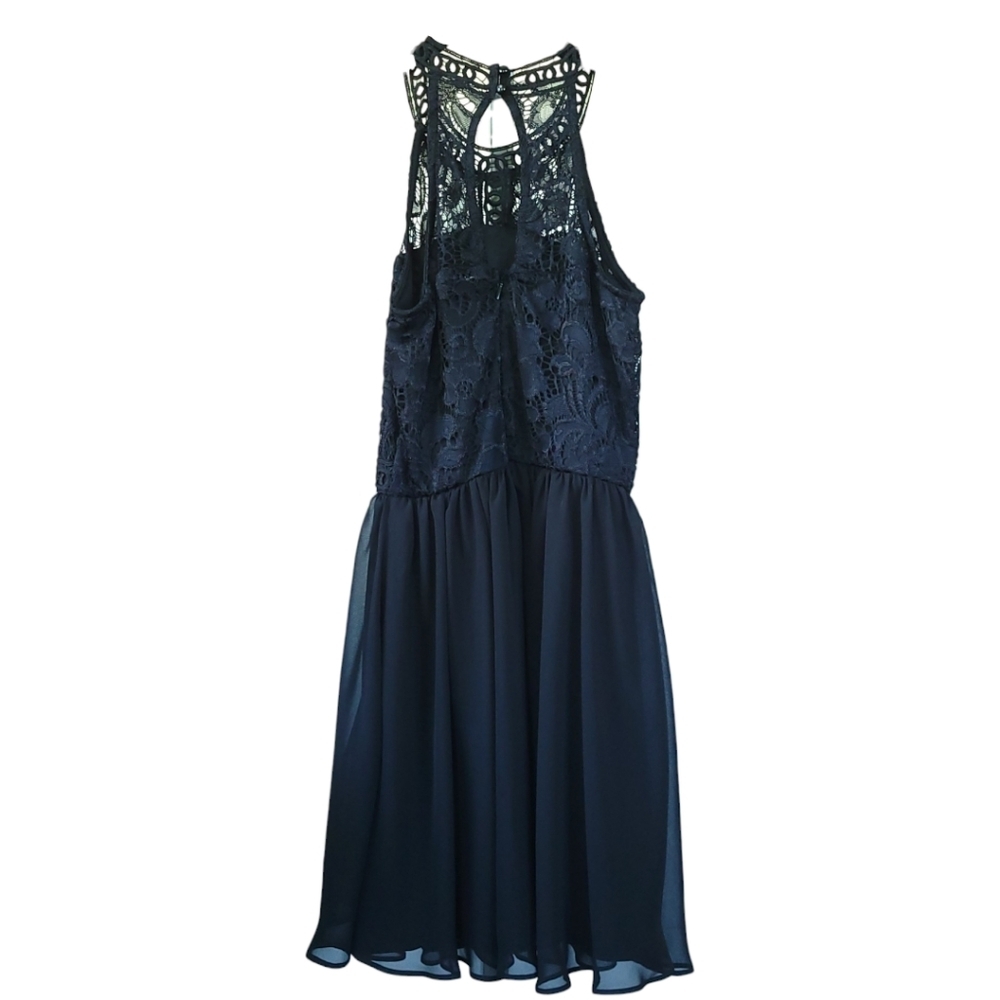 Alya Francesca’s Lace Halter Fit Flare Mini Dress Dark Romance Whimsigoth Fairy